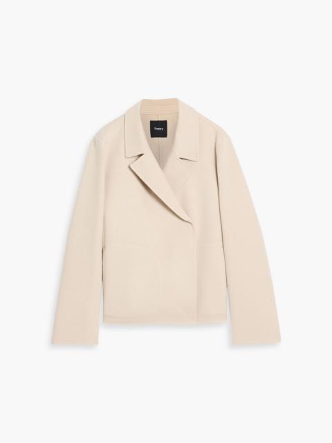 Theory Sileena wool and cashmere-blend felt jacket