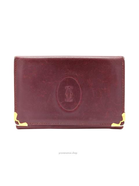 Cartier Pocket Organizer Wallet - Burgundy Leather