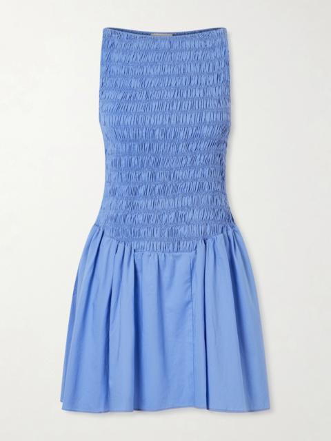 FAITHFULL Martina Shirred Cotton Mini Dress