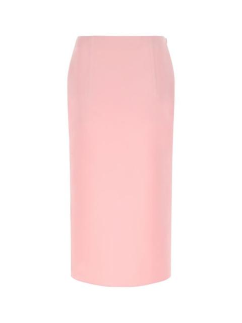 Prada Woman Pink Satin Skirt