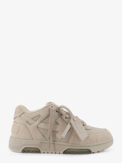 Off-White Off-White Out Of Office Suede and Leather Sneakers Beige