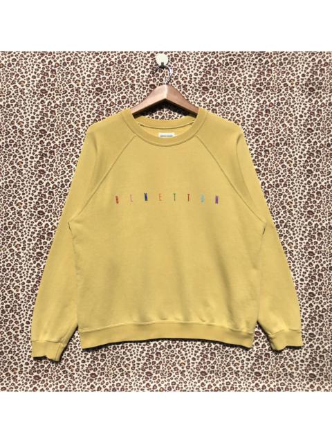 Other Designers 90s🔥 Vintage Benetton Sweatshirt Embroidery Spellout.