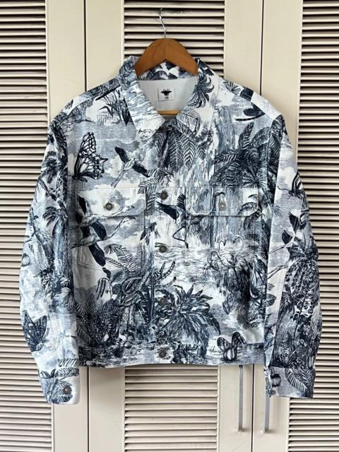 Dior Dior Floral Embroidered Blue Denim Jacket