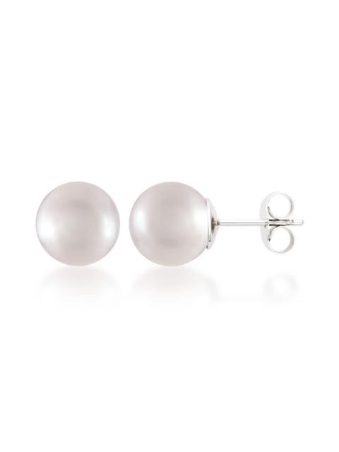 Other Designers Belacqua 6-7mm White Freshwater Pearl Stud Earrings in Sterling Silver Jewelry for Women