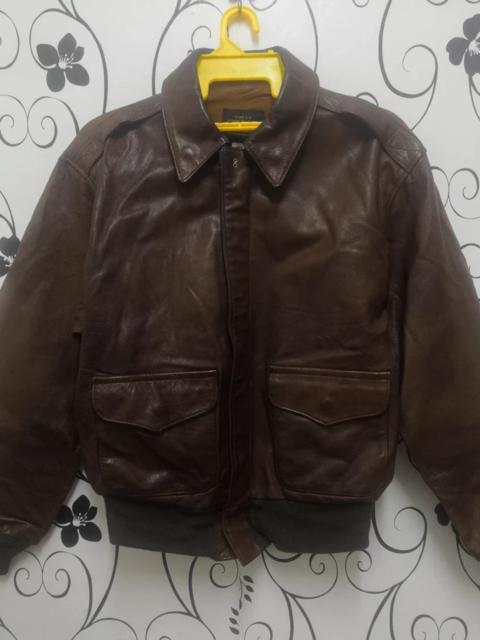 Other Designers Vintage - Vintage Avirex Type A-2 Genuine Leather Flight Jacket U.S