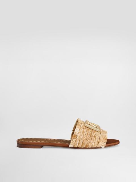 Rafia braided slipper