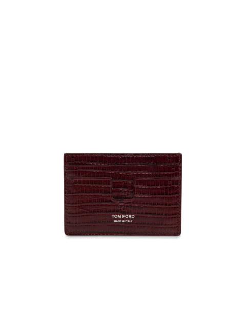 TOM FORD TOM FORD Red Embossed Moneyclip Card Colder New & Authentic
