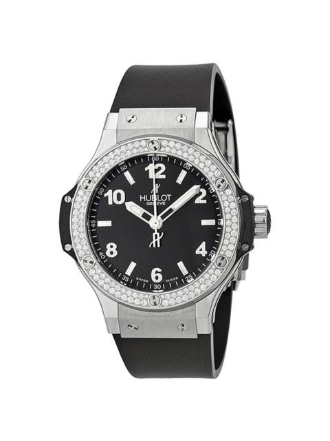 Hublot Hublot Big Bang Black Dial Diamond Black Rubber Ladies Watch 361.SX.1270.RX.1104