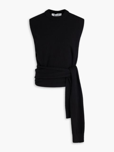 RÓHE Cutout knotted merino wool-blend top