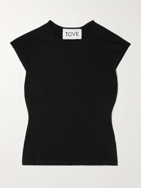 Deca stretch-jersey top Black