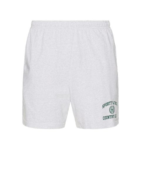Sporty & Rich Varsity Crest Gym Short