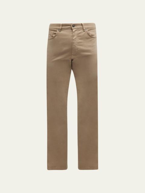 ZEGNA Men's Brushed Cotton 5-Pocket Trousers
