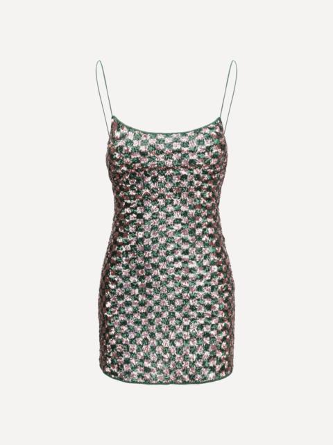 Oséree Sequins chess mini Dress