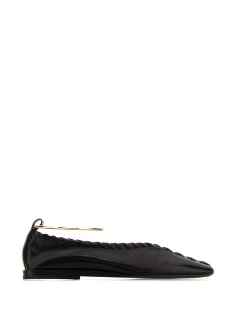 Jil Sander Jil Sander Women Black Leather Ring Ballerinas