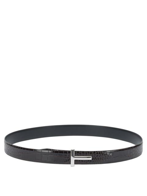 TOM FORD Tom Ford Belt With Crocodile Print