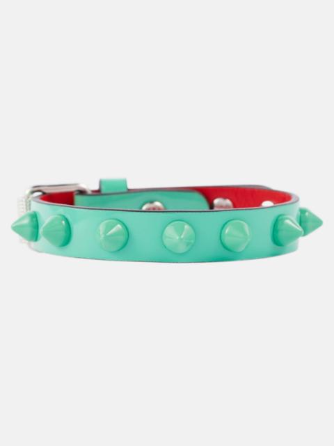 Christian Louboutin Loubilink embellished leather bracelet