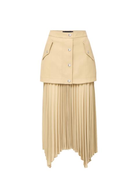 VERONICA BEARD PATRICKA LAYERED MIDI SKIRT