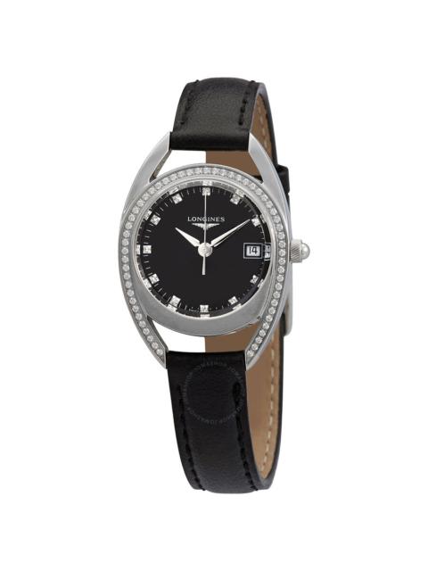Longines Longines Equestrian Collection Arche Quartz Diamond Black Dial Ladies Watch L6.136.0.57.0