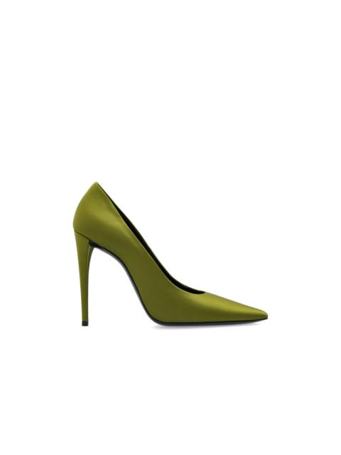 SAINT LAURENT SAINT LAURENT Monceau $930 Kaki Green 110mm Pumps New & Auth
