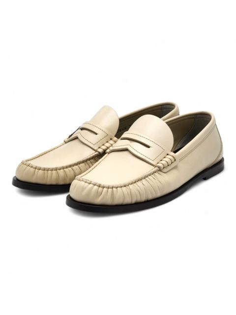 SAINT LAURENT Le Loafer YSL Monogram Leather Loafers White EU 37.5 $1050