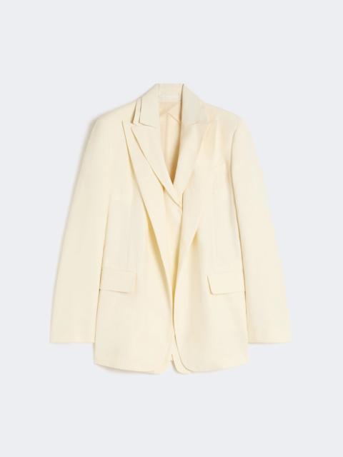 Sportmax Viscose-blend double-collar blazer - LIGHT YELLOW