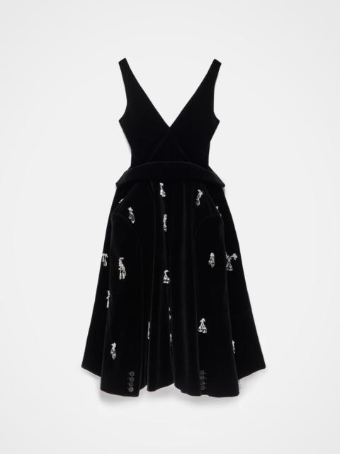 JW Anderson STRUCTURED EMBELLISHED DRESS IN BLACK