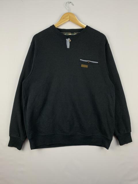 Other Designers Japanese Brand - Vintage Kansai Yamamoto Half Button Sweatshirt Navy