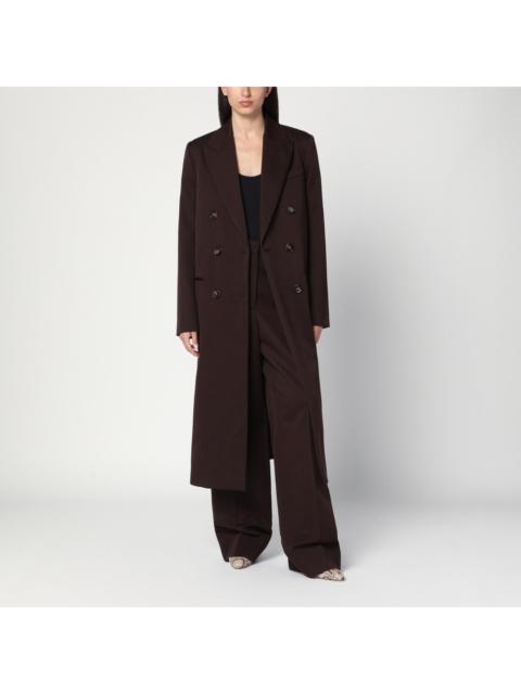 Stella McCartney Stella Mccartney Double-Breasted Plum Wool Coat Women