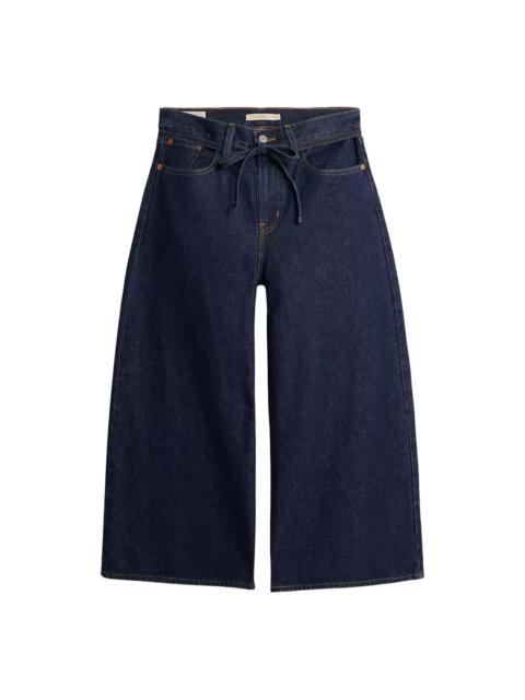 tie-waist cropped jeans