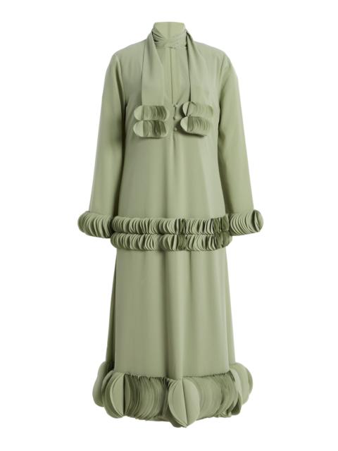 ALEXIS Zuella Ruffled Crepe Midi Dress green