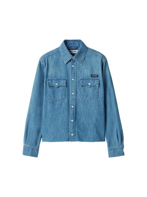 Miu Miu Chambray Shirt 'Azzurro'