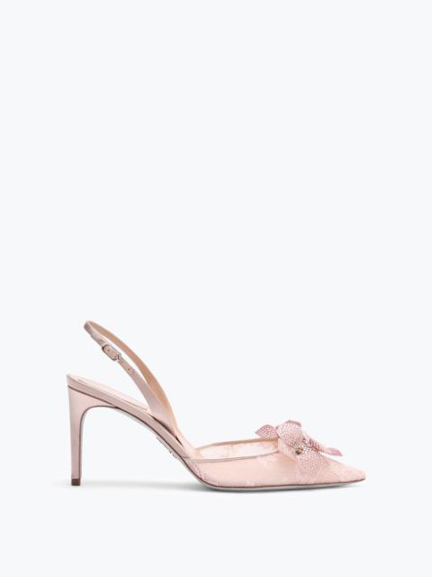 RENE CAOVILLA Floriane Powder Pink Slingback 80