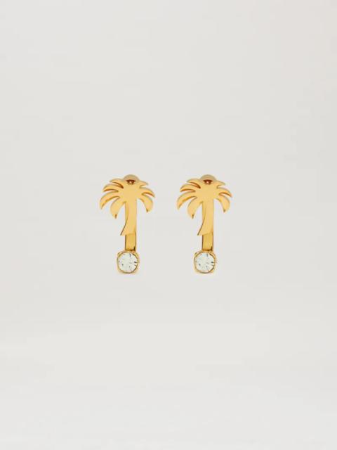Palm Angels Strass palm earrings