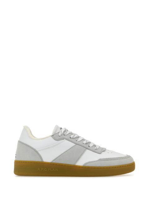 A.P.C. Two-tone synthetic leather Plain sneakers