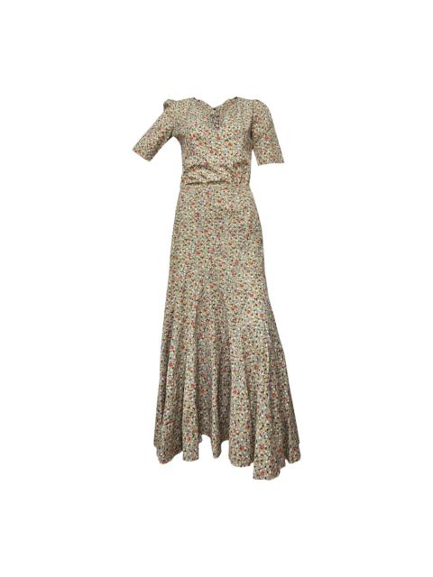 JUNYA WATANABE Spring Summer 2002 Floral Print Blouse and Maxi Skirt Set Up