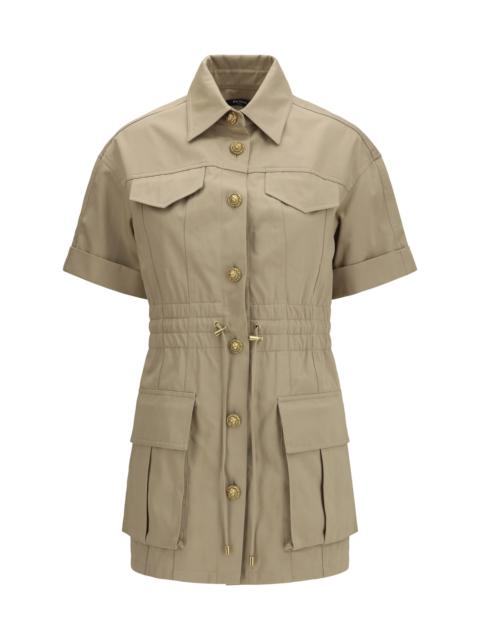 Balmain Balmain Women Gabardine Dress With Four Pockets And Buttons