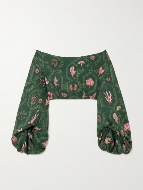 Agua by Agua Bendita + Net Sustain Duria Floral-print Linen Top