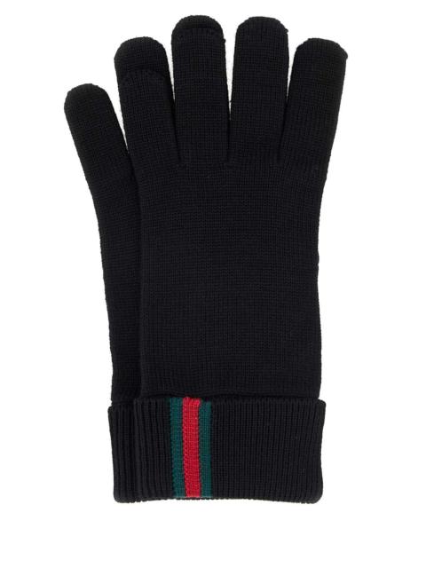 GUCCI Gucci Men Black Wool Gloves