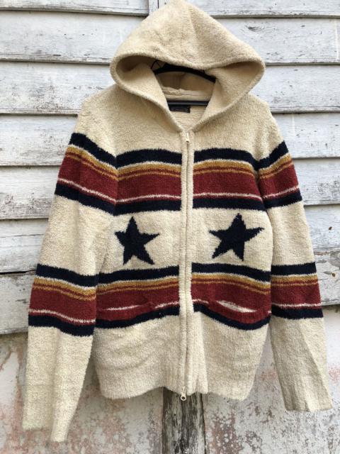 Hysteric Glamour 291295:HOMME TERRY CLOTHS STARS HOODIE STRIPE