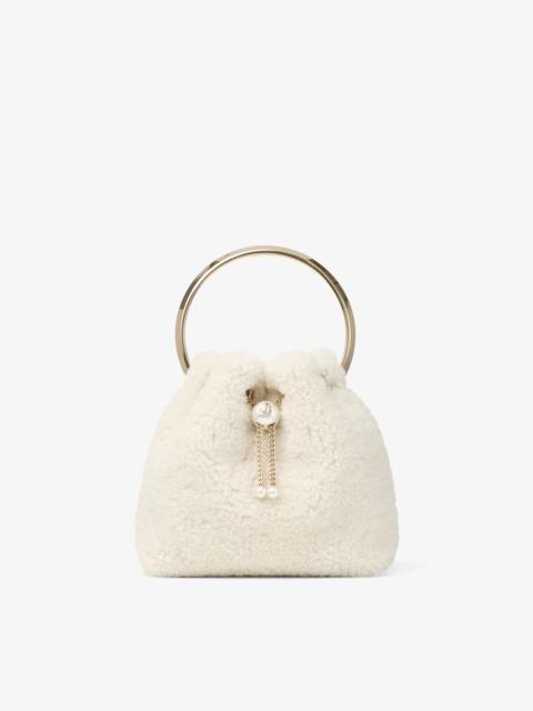 JIMMY CHOO Bon Bon
Natural Bucket Bag with Metal Handle