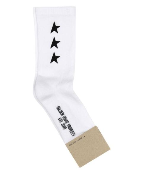 Golden Goose Golden Goose Deluxe Brand Man White Stretch Cotton Blend Socks