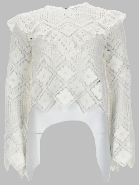 self-portrait Self-Portrait Women Top In Crochet Con Inserti In Pizzo