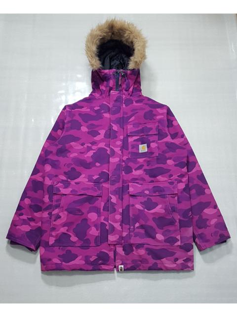 A BATHING APE® Bape X Carhartt – 2006 - Purple Camouflage N-3B Jacket