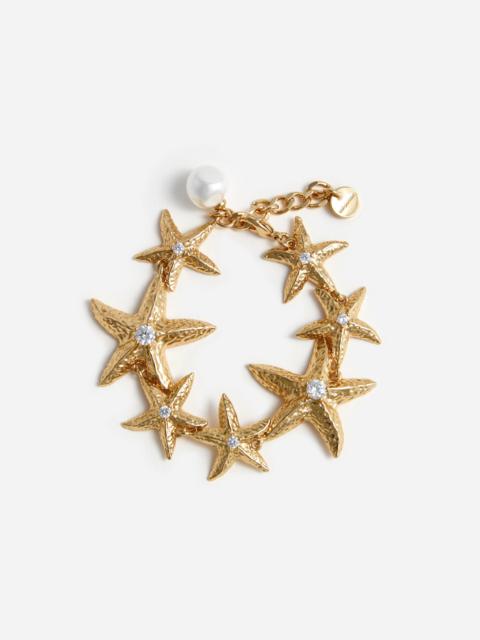 self-portrait Mottled Gold Sea Star Bracelet