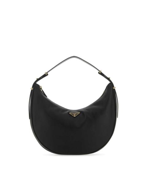 Prada Prada Black Leather Big Arquè Handbag