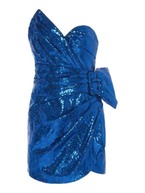 Other Designers Strapless Sequined Mini Dress