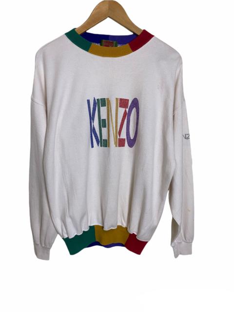 Other Designers Vintage - Vintage KENZO Multicolour Spellout Embroidery Sweatshirt