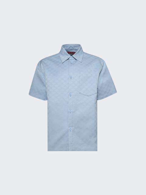 GUCCI Double Gg Oversize Work Shirt Midnight Blue