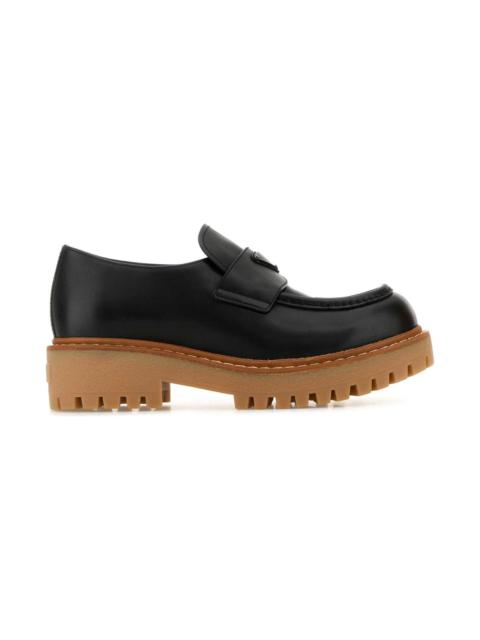 Prada Black Leather Loafers