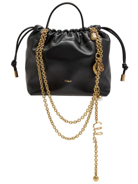 Chloé Chloe Icon Charm-embellished Drawstring Leather Pouch